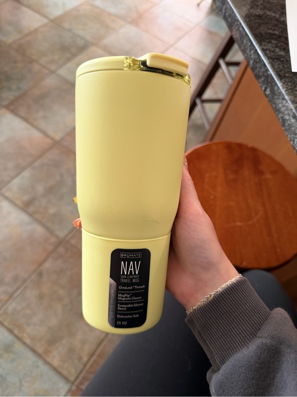 BrüMate NAV 25oz Travel Mug in Pale Yellow